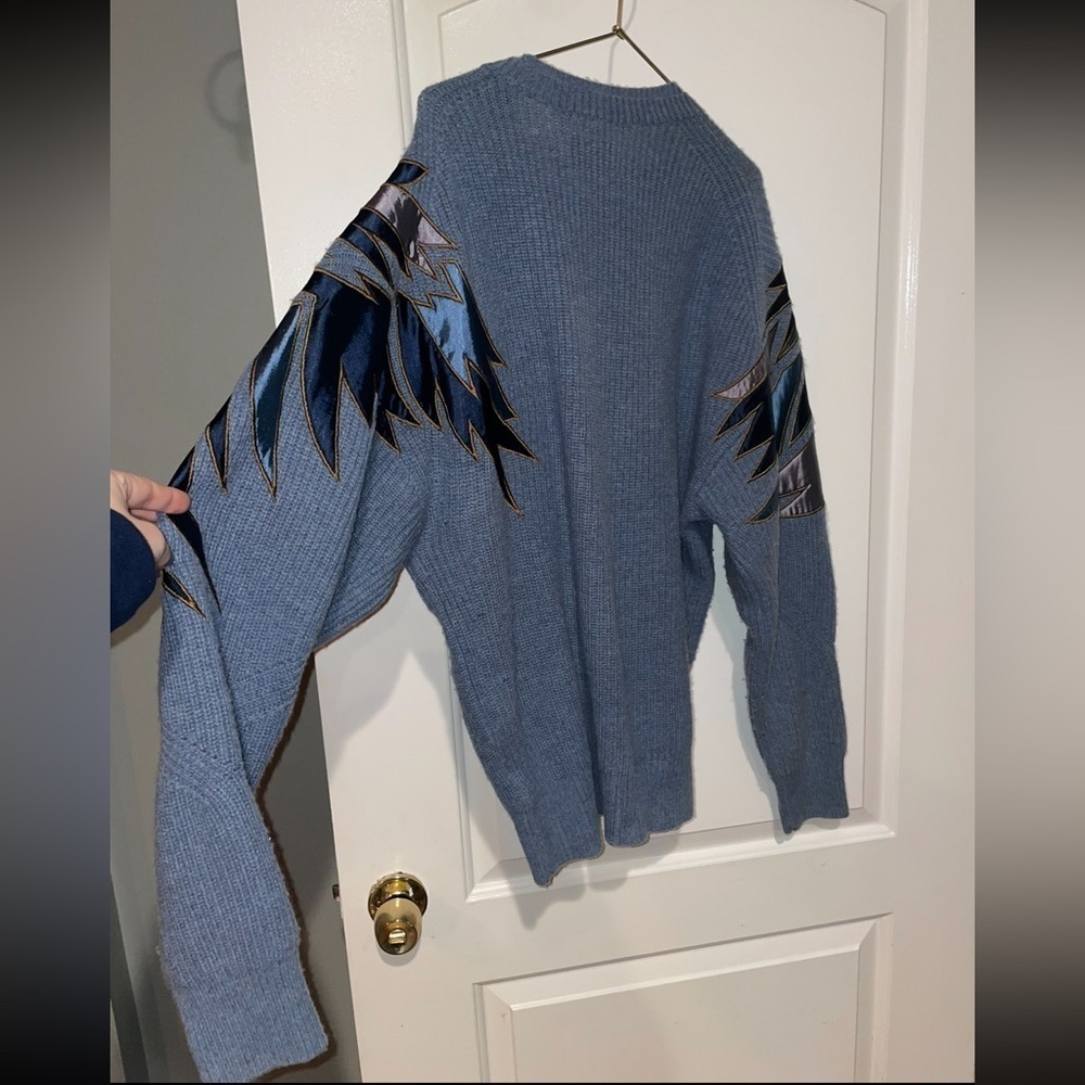 New! Zadig & Voltaire Kanson Phoenix Cashmere Blue Sweater 💙 Small ✨ Rare - Picture 11 of 13